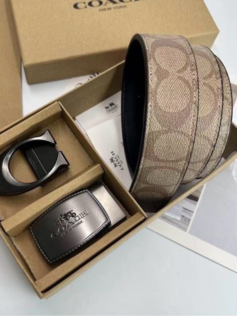 Coach Belt Gift Set Reversible